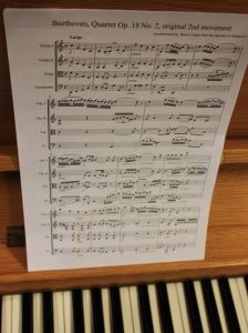 Professor Cooper's reconstructed Beethoven quartet movement Professor Cooper's reconstructed Beethoven quartet movement
