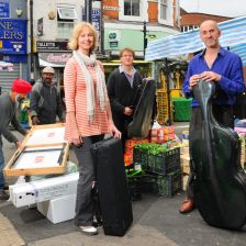 London Mozart Players members at a Croydon street market London Mozart Players launch new informal concerts
