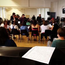 In rehearsal: the team prepare their multi-sensory new opera (credit: Nell Ranney) In rehearsal: the team prepare their multi-sensory opera (credit: Nell Ranney)
